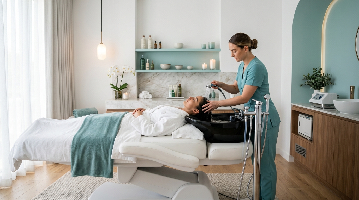 Luxurious Head Spa treatment room